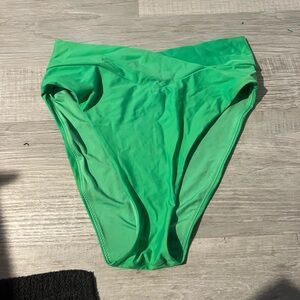 green aerie crossover bikini bottoms size medium